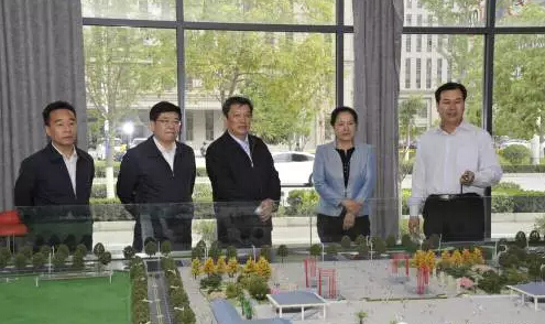 市長陳青，副市長王月成陪同省電力投資集團公司總經(jīng)理李輝一行深入階州廣場視察